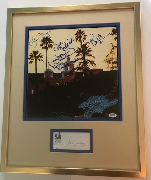 The Eagles: Group Signed "Hotel California" Album Cover in Framed Display (JSA)(PSA/DNA)