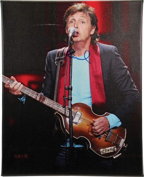 The Beatles: Sir Paul McCartney Signed 16" x 19.5" Canvas Print (PSA/DNA LOA)