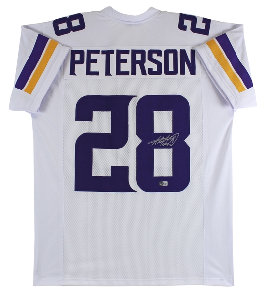 Adrian Peterson Signed Vikings Home Style Jersey (Beckett/BAS Witnessed)