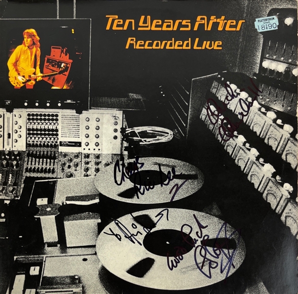 Ten Years After: Group Signed "Recorded Live" LP w/ Vinyl (4 Sigs)(Beckett/BAS) 