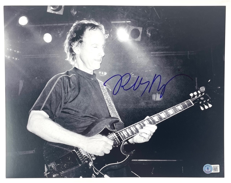 Robby Krieger Signed 11" x 14" B&W Photograph (Beckett/BAS)