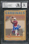 Larry Fitzgerald Signed 2004 Topps Gold Rookie Card with GEM MINT 10 Autograph! (Beckett/BAS Encapsulated)