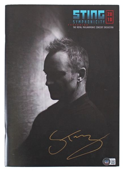 Sting Signed 2010 Symphonicity Concert Program (Beckett/BAS)