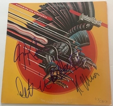 Judas Priest Group Signed “Screaming For Vengeance” Album Record (4 Sigs) (Third Party Guaranteed)