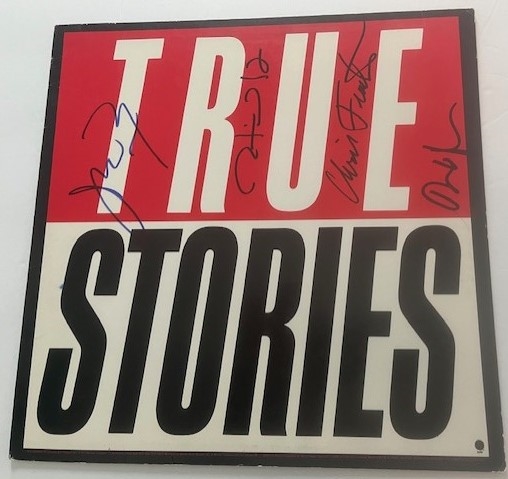 Talking Heads: Group Signed "True Stories" Album Cover (4 Sigs)(Third Party Guaranteed)