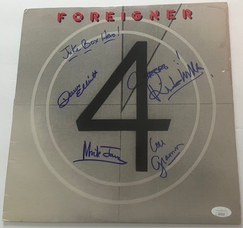 Foreigner: Group Signed Foreigner 4 Album Cover (4 Sigs)(JSA)