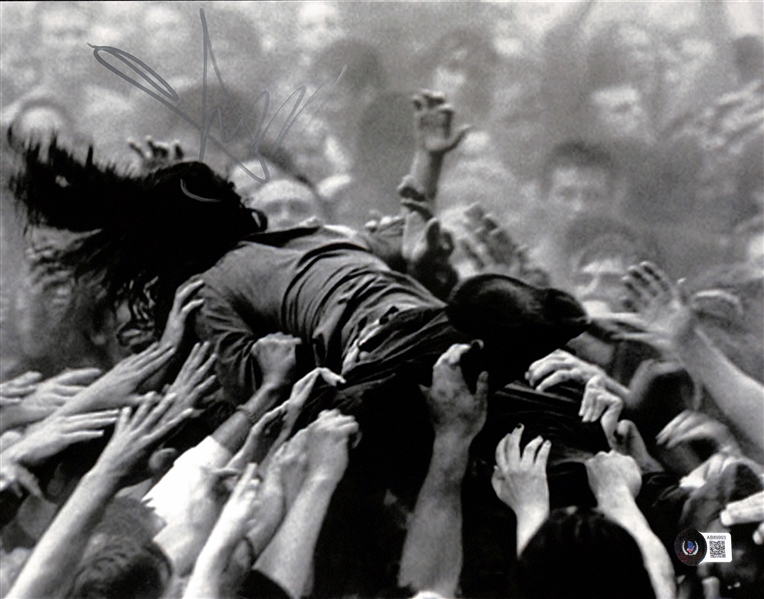 Chris Cornell Signed 11" x 14" Crowd Surfing Photograph (Beckett/BAS LOA)(Grad Collection)