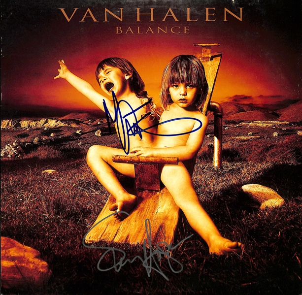 Van Halen: Sammy Hagar & Michael Anthony Signed "Balance" Album Cover (Beckett/BAS)(Grad Collection)