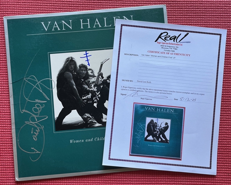 Van Halen: David Lee Roth Signed "Women and Children First" Album Cover (Epperson/REAL LOA)