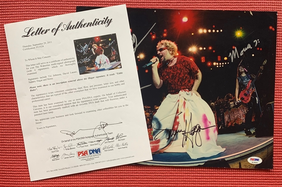 Sammy Hagar & The Waboritas Multi Signed 11" x 14" Photograph (PSA/DNA LOA)