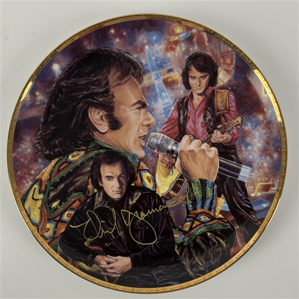 Neil Diamond & Artist J. Taylor Signed "Beautiful Noise" Collectors Plate (JSA LOA)