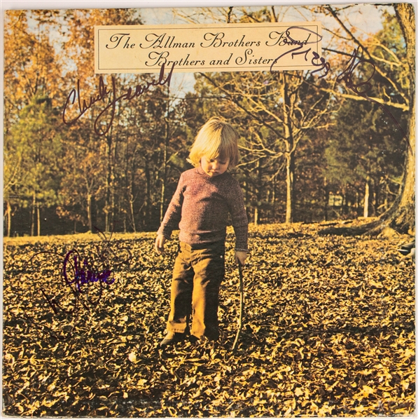 The Allman Brothers: Group Signed "Brothers and Sisters" Album Cover (4 Sigs)(Beckett/BAS LOA)