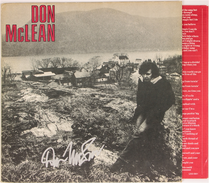 Don McLean Signed Self-Titled Album Cover (Beckett/BAS)