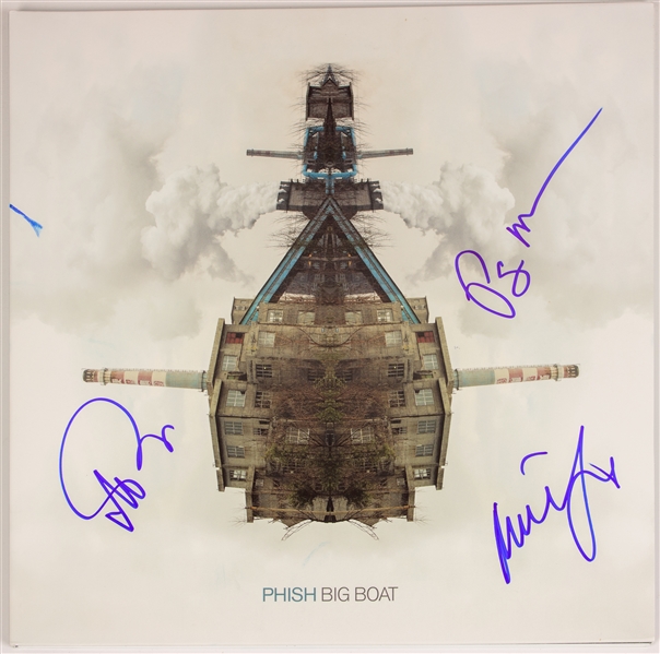 Phish: Group Signed "Big Boat" Album Cover (Beckett/BAS LOA)