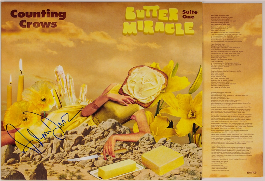 Counting Crows: Adam Duritz Signed "Butter Miracle" Album Cover (Beckett/BAS)