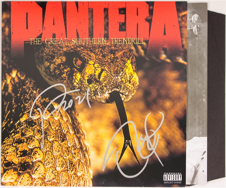 Pantera: Phil Anselmo & Rex Brown Signed "The Great Southern Trendkill" Album Cover (Beckett/BAS)