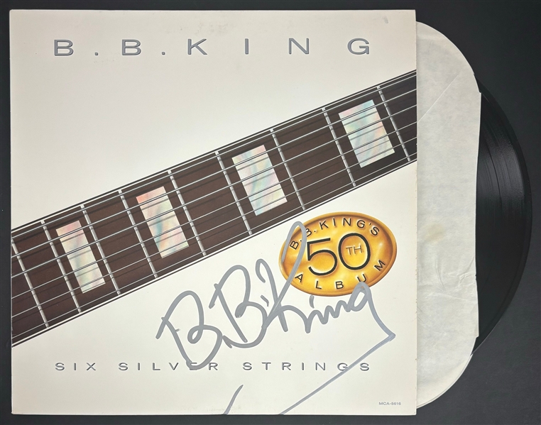 B.B. King Signed "Six Silver Strings" Album (JSA)