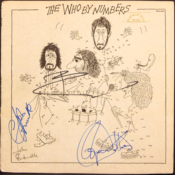 The Who: Group Signed "By Numbers" Album Cover (Beckett/BAS LOA)(JSA LOA)