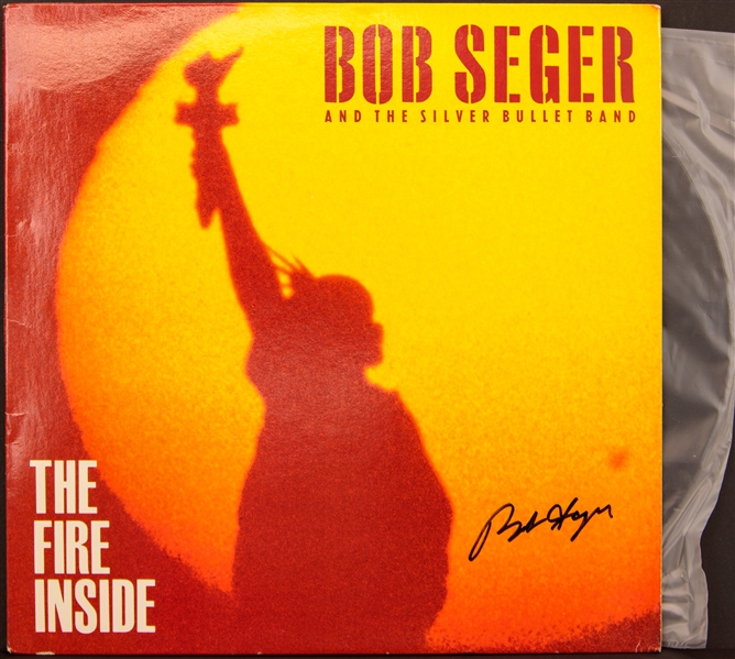 Bob Seger Signed "The Fire Inside" Album Cover w/ Vinyl (Beckett/BAS LOA)