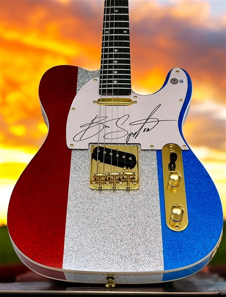  Bruce Springsteen Signed Tri-Color Telecaster Guitar (Beckett/BAS)