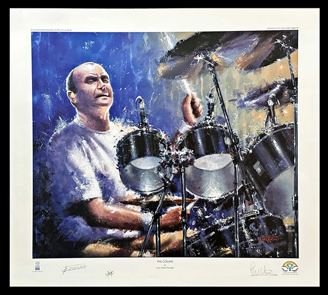 Phil Collins Signed LTD Edition 27"x 24" Lithograph #108/500 (Hope For Tomorrow )