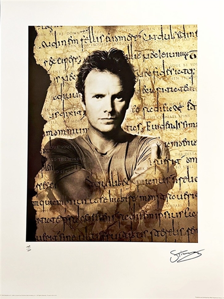 STING Hand-Signed Limited Edition 32"x24" Lithograph (Third Party Guarantee)