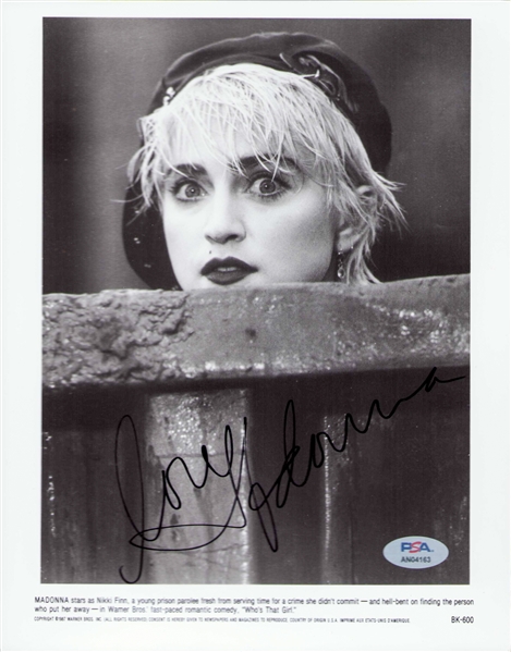 Madonna Signed 8" x 10" "Whos That Girl?" Promo Photo (PSA/DNA LOA) 