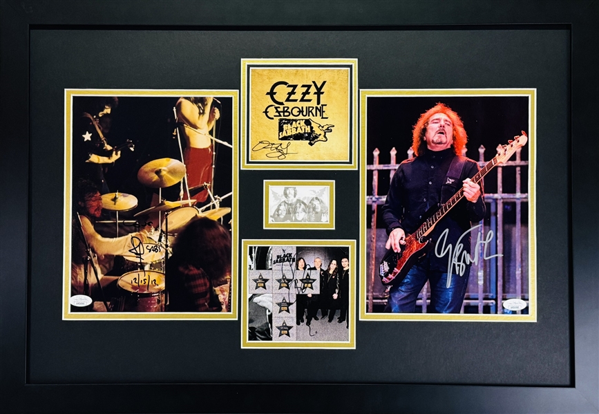  Black Sabbath Group Signed Custom Framed Display (4/Sigs) (JSA)