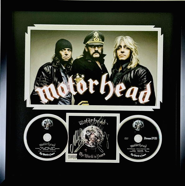 Motorhead Group Signed Custom Framed CD and Photo Display (3/Sigs)  (JSA)