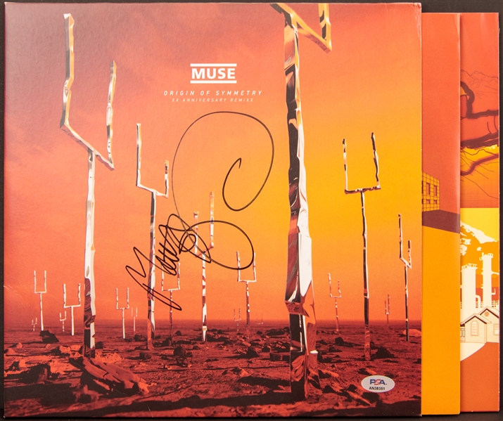 Muse: Matt Bellamy Signed "Origin of Symmetry" Album Cover (PSA/DNA)