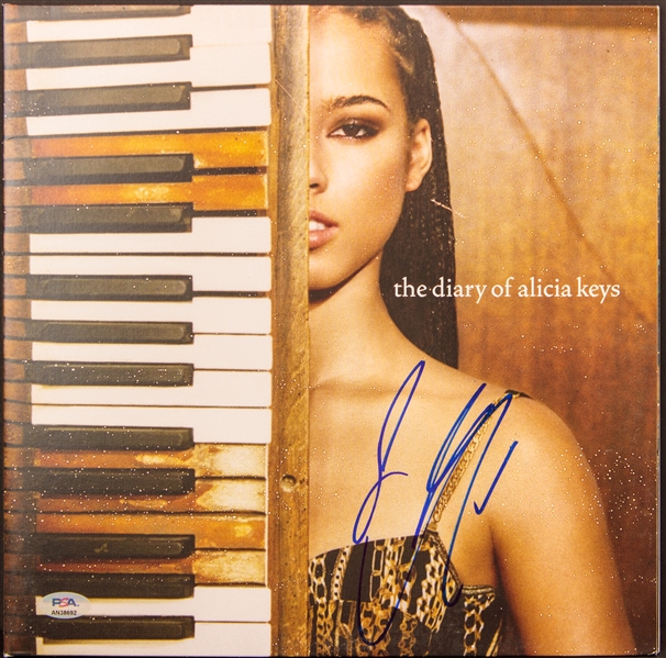 Alicia Keys Signed "The Diary of Alicia Keys" Album Cover (PSA/DNA)