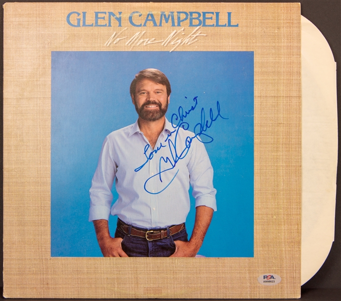 Glen Campbell Signed "No More Night" Album Cover (PSA/DNA)