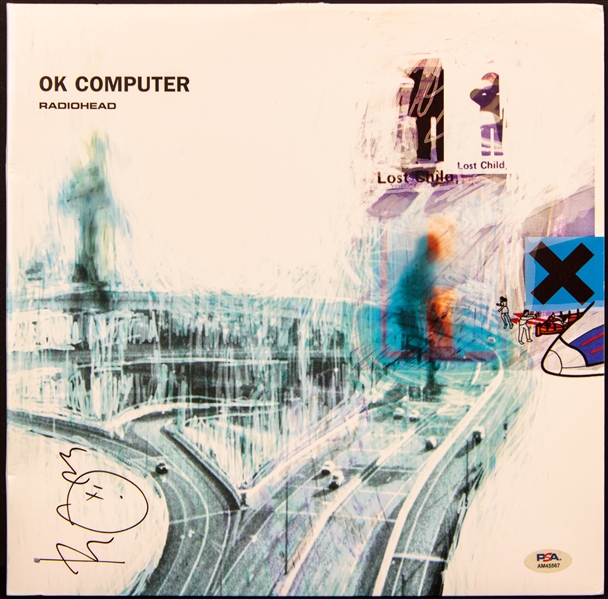 Radiohead: Thom Yorke Signed "Ok Computer" Album Cover (PSA/DNA)