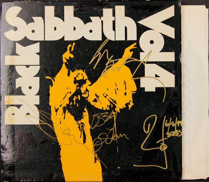 Black Sabbath: "VOL4" Group Signed Album (4/Sigs) (PSA/DNA)