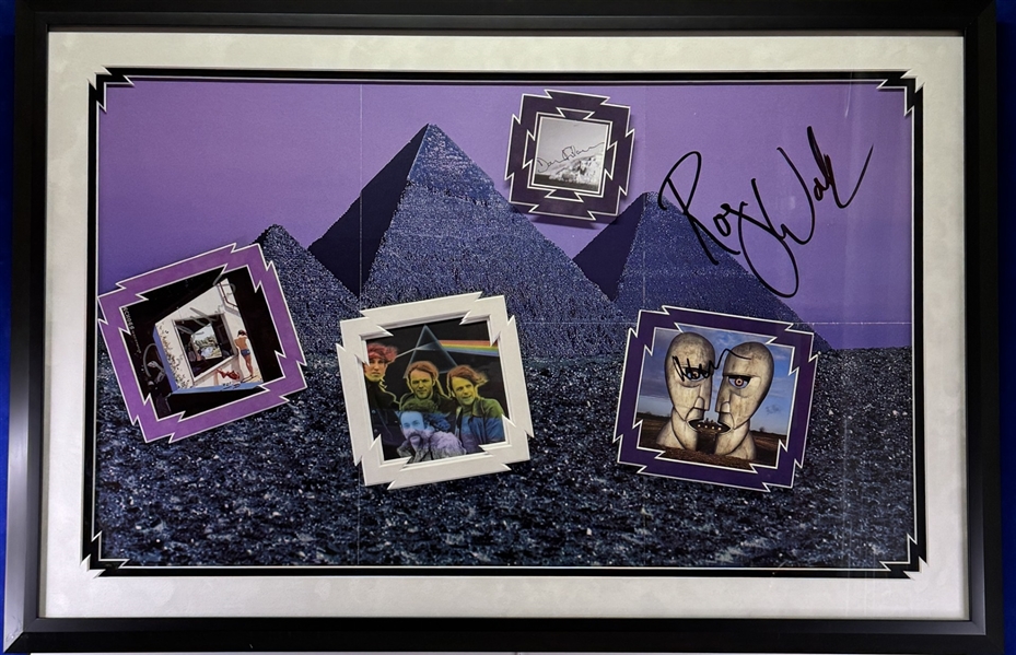 Pink Floyd Group Signed and Custom Framed Display (4/Sigs) (JSA)