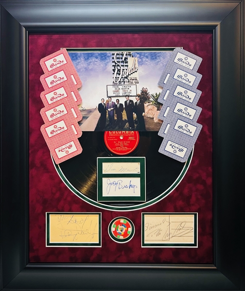  "Rat Pack" Custom Framed Signature Display (5/Sigs) (JSA)