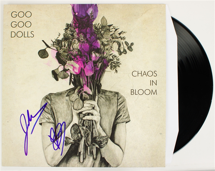 Goo Goo Dolls: John Rzeznik & Robby Takac Signed "Chaos in Bloom" Album Cover (Beckett/BAS)