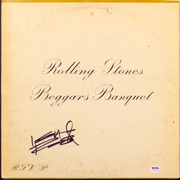 Rolling Stones: Keith Richards Signed "Beggars Banquet" Album Cover (PSA/DNA LOA)