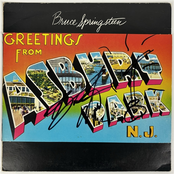 Bruce Springsteen Signed "Greetings from Asbury Park, N.J." Album Cover (PSA/DNA LOA)