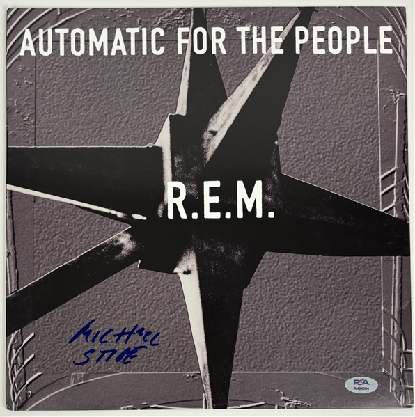 R.E.M: Michael Stipe Signed "Automatic for the People" Album Cover (PSA/DNA LOA) 