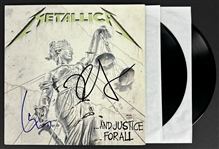 Metallica: Lars Ulrich & Kirk Hammett Signed "And Justice For All" Album Cover (PSA/DNA)