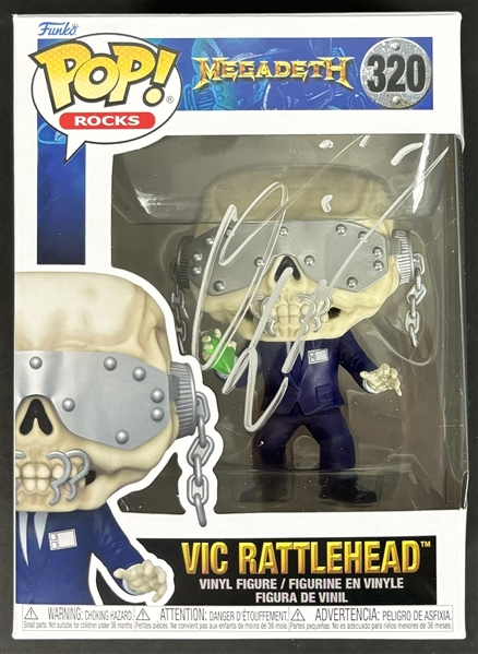 Megadeath: David Ellefson Signed "Vic Rattlehead" Funko Pop #320 (JSA)