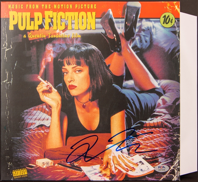 Quentin Tarantino Signed Pulp Fiction Soundtrack Album Cover (PSA/DNA)