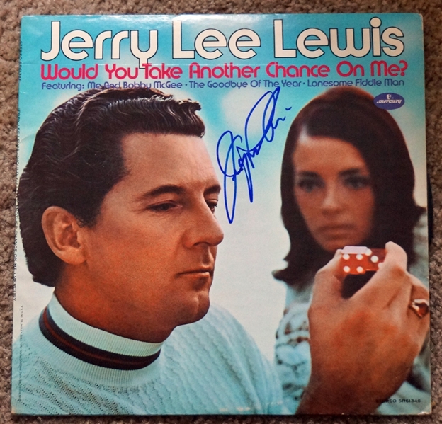 Jerry Lee Lewis Signed In-Person LP Album (Third Party Guarantee)