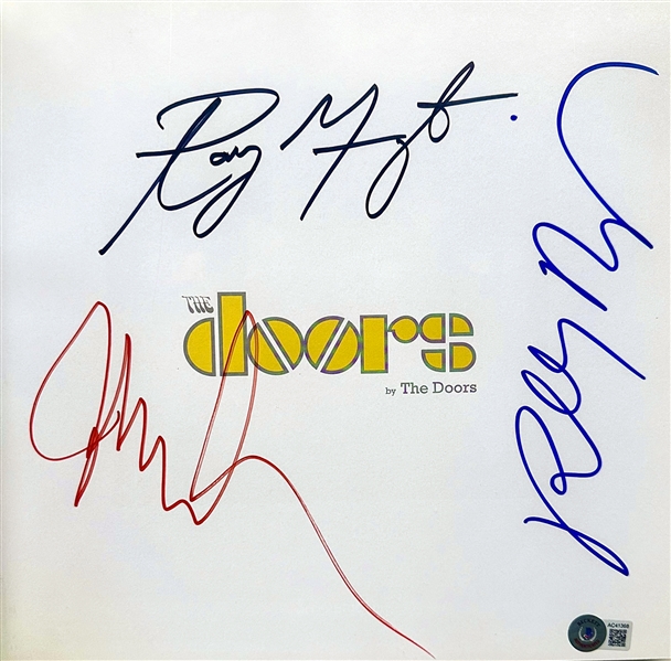 The Doors group signed book (3 Sigs) (Beckett/BAS LOA)