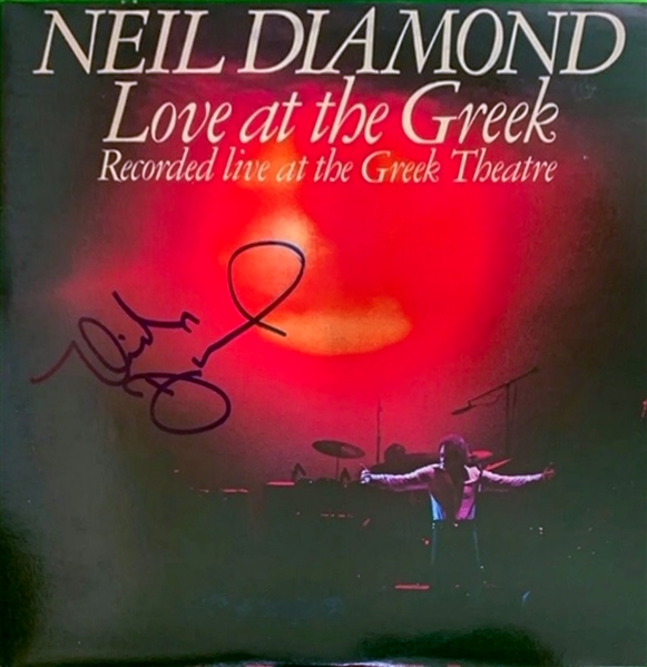 Neil Diamond Signed "Love at the Greek" Album Cover (JSA)