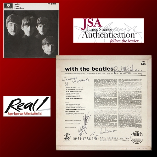 The Beatles: Incredible Group Signed "With the Beatles" Album Cover - One of the Finest Beatles Signed Albums Extent! (JSA & Epperson/REAL LOAs)