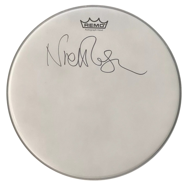 Pink Floyd: Nick Mason Signed 14" REMO Drumhead (Beckett/BAS)