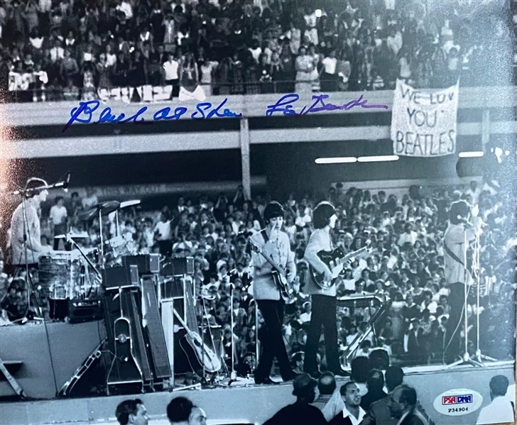 Sid Bernstein Signed 8" x 10" Beatles @ Shea Stadium Photograph (PSA/DNA)