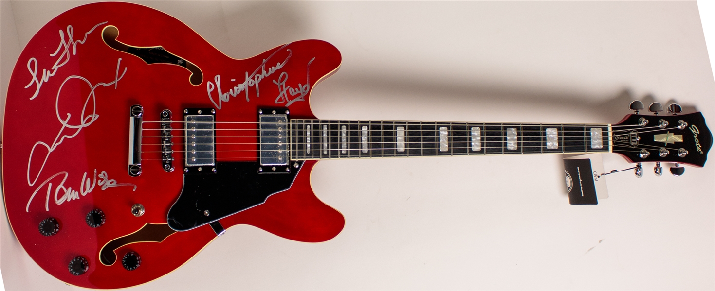 Back to the Future Cast Multi-Signed Electric Epiphone Guitar (4 Sigs)(Beckett/BAS Witnessed)